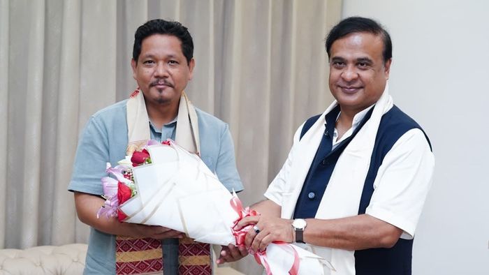 Meghalaya CM Conrad Sangma and Assam CM Himanta Biswa Sarma
