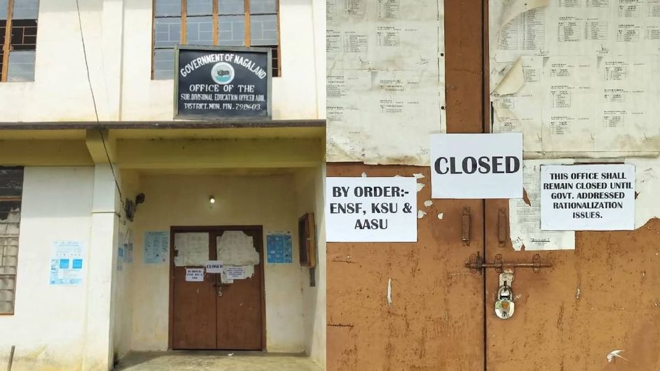 Nagaland: ENSF's 7-day ultimatum expires, Konyak Students’ Union shut government offices in Mon over teacher shortage Nagaland: ENSF's 7-day ultimatum expires, Konyak Students’ Union shut government offices in Mon over teacher shortage