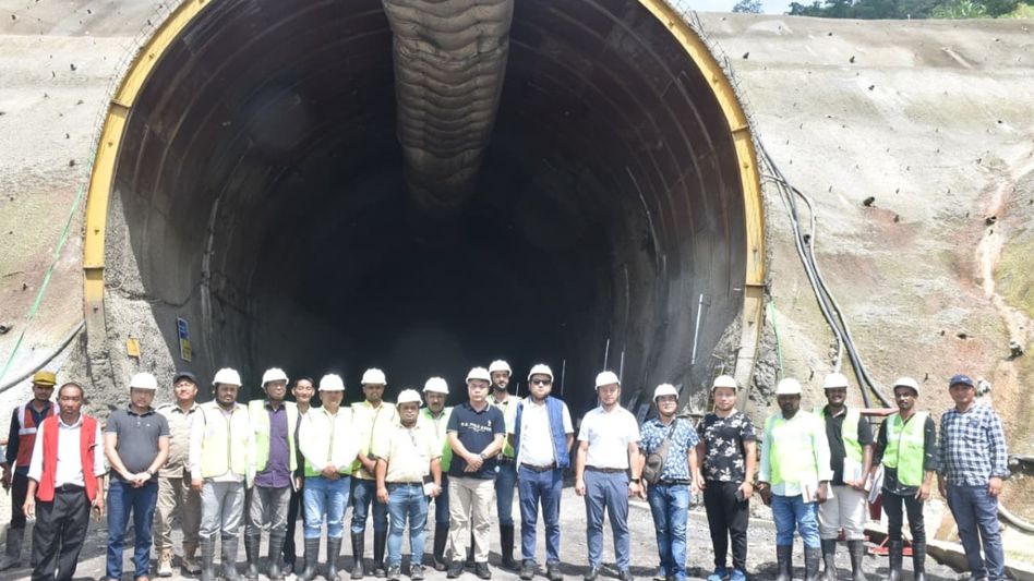 Nagaland: DC Kohima inspects progress of Dimapur–Kohima railway line at Mengujuma Nagaland: DC Kohima inspects progress of Dimapur–Kohima railway line at Mengujuma