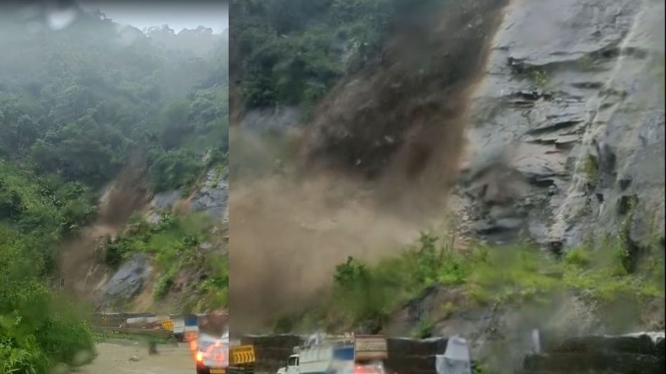 Nagaland: Landslides force traffic diversion on NH29 in Chümoukedima Nagaland: Landslides force traffic diversion on NH29 in Chümoukedima