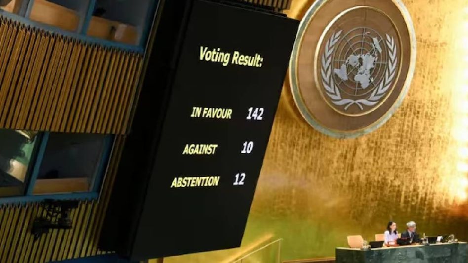 India backs UN resolution endorsing ‘New York Declaration’ on Palestine, signals support for two-state solution India backs UN resolution endorsing ‘New York Declaration’ on Palestine, signals support for two-state solution