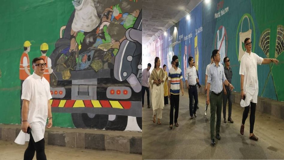 Arunachal: IMC Mayor reviews underpass mural, calls Itanagar’s new symbol of clean and green living Arunachal: IMC Mayor reviews underpass mural, calls Itanagar’s new symbol of clean and green living