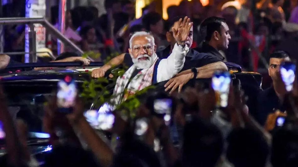 PM Modi to hold road show in Guwahati today PM Modi to hold road show in Guwahati today