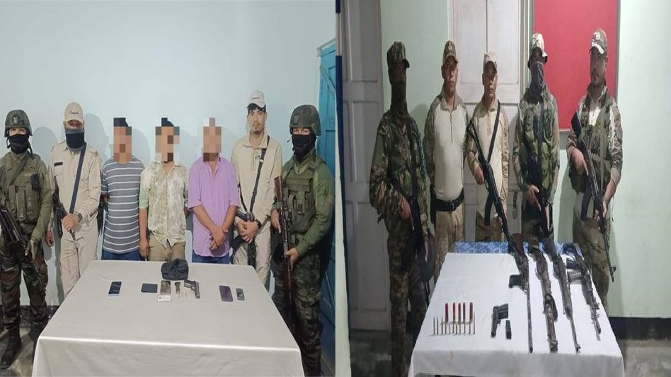 Manipur: Security forces recover looted weapons, arrest NRFM cadre and associates in Imphal East Manipur: Security forces recover looted weapons, arrest NRFM cadre and associates in Imphal East