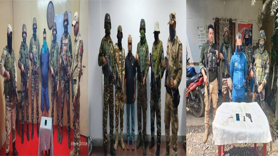 Security forces arrest 3 active KCP cadres in Manipur, arms and mobile phones seized Security forces arrest 3 active KCP cadres in Manipur, arms and mobile phones seized