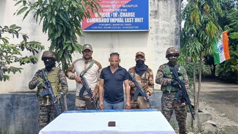Manipur police arrest KCP cadre for threatening local businesses Manipur police arrest KCP cadre for threatening local businesses