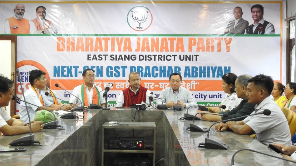Arunachal BJP launches GST reforms awareness drive in Pasighat market Arunachal BJP launches GST reforms awareness drive in Pasighat market