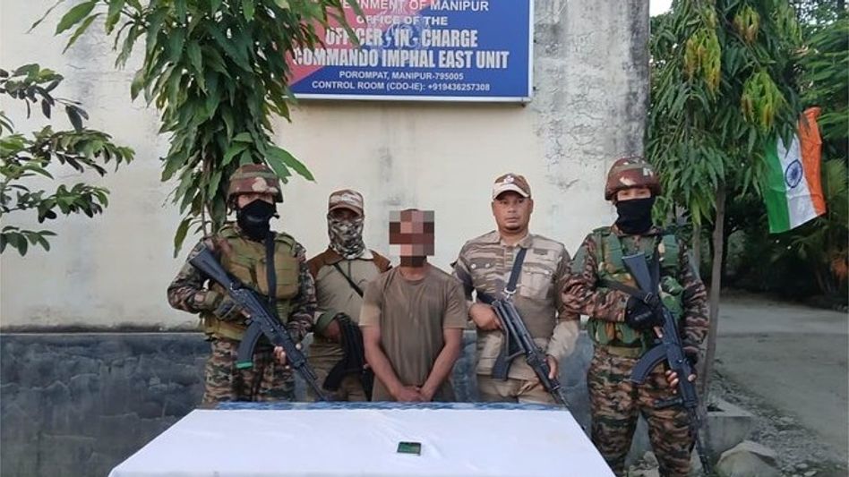 Manipur police arrest KCP cadre, seize cache of arms and uniforms in Thoubal Manipur police arrest KCP cadre, seize cache of arms and uniforms in Thoubal
