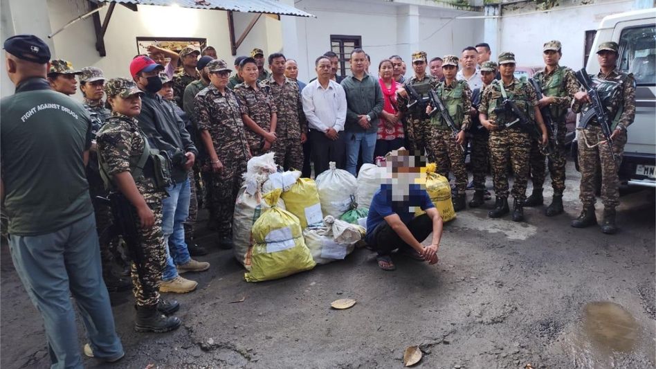 Manipur police seize large cache of drugs, arrest one in Imphal East Manipur police seize large cache of drugs, arrest one in Imphal East