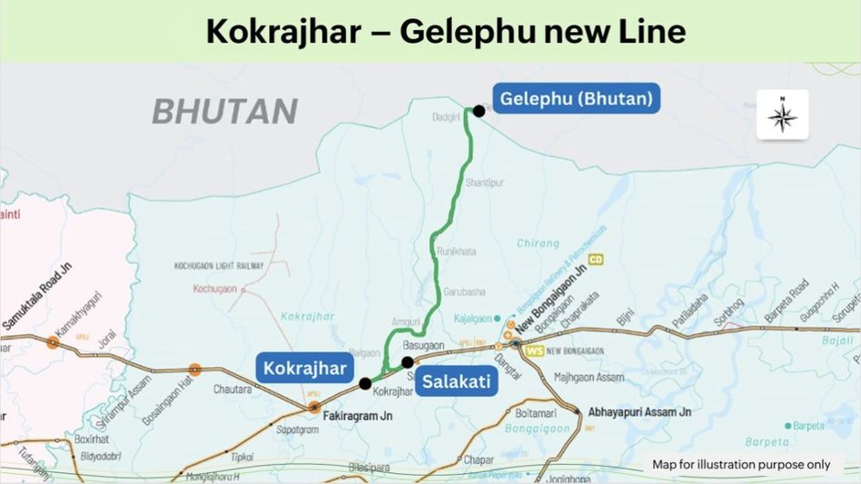 Kokrajhar to Gelephu: New rail link to transform India–Bhutan trade and connectivity Kokrajhar to Gelephu: New rail link to transform India–Bhutan trade and connectivity