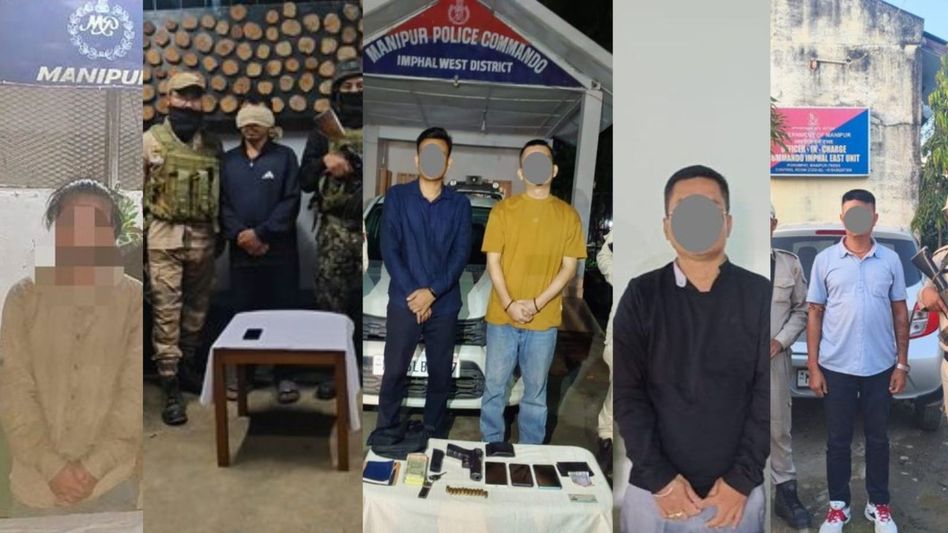 Manipur police arrest six militants, seize weapons cache in statewide crackdown Manipur police arrest six militants, seize weapons cache in statewide crackdown