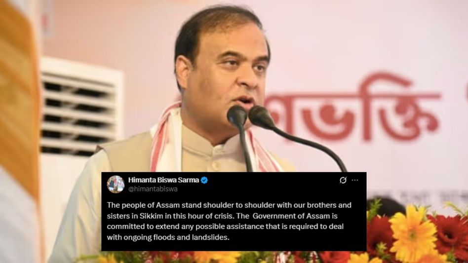 Assam CM offers aid to Sikkim, Bengal amid landslide, flood crises Assam CM offers aid to Sikkim, Bengal amid landslide, flood crises