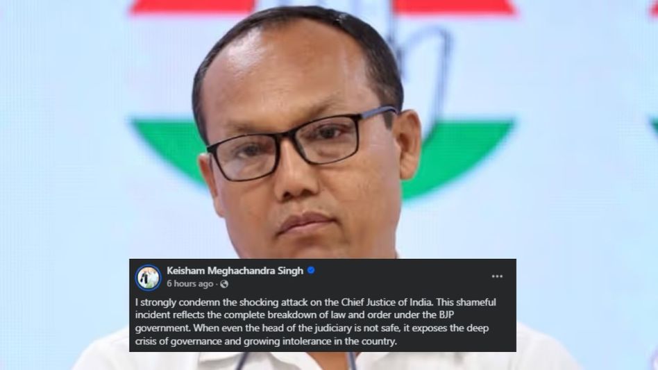 Manipur Congress chief condemns attack on CJI, demands action Manipur Congress chief condemns attack on CJI, demands action