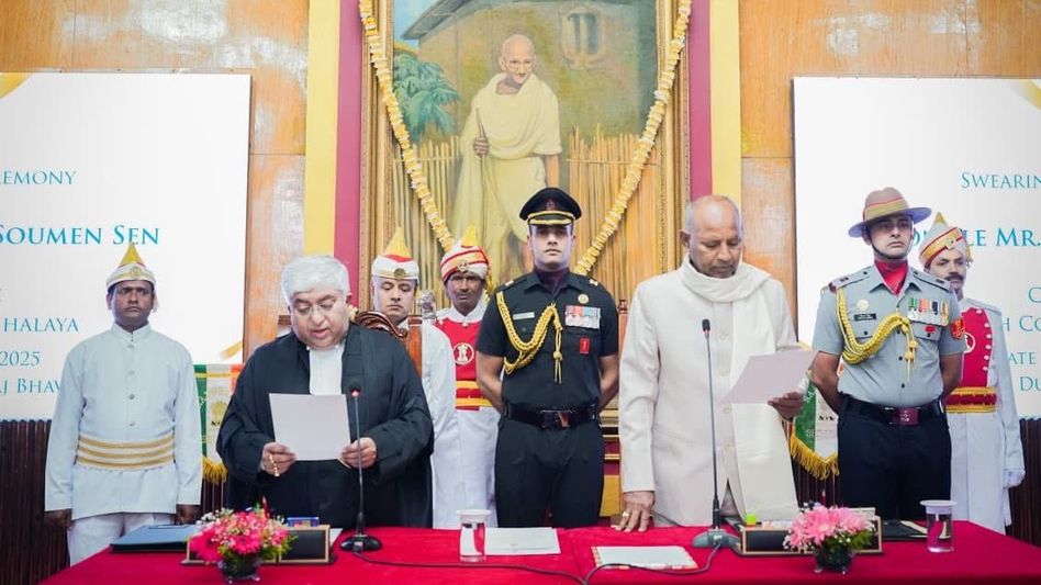 Justice Soumen Sen sworn-in as Chief Justice of Meghalaya High Court Justice Soumen Sen sworn-in as Chief Justice of Meghalaya High Court