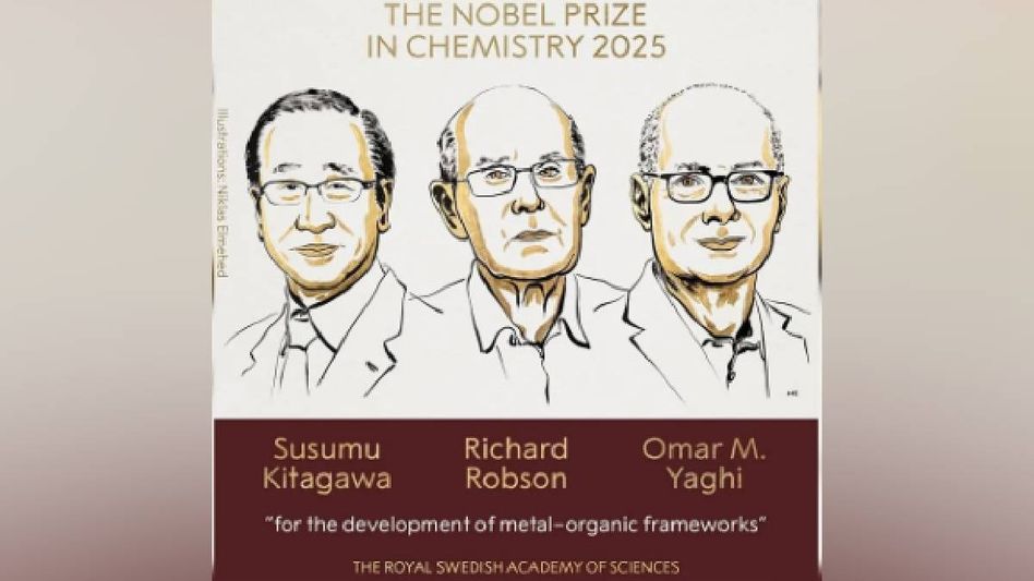 2025 Nobel Prize in Chemistry honours developers of metal–organic frameworks 2025 Nobel Prize in Chemistry honours developers of metal–organic frameworks
