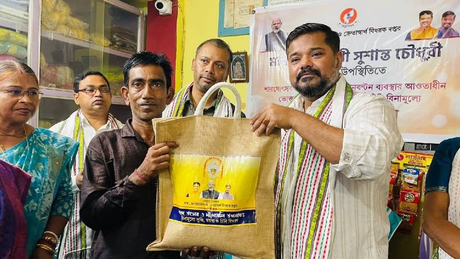 Over 9.9 lakh families to benefit from Tripura’s festive free ration drive: Minister Sushanta Chowdhury Over 9.9 lakh families to benefit from Tripura’s festive free ration drive: Minister Sushanta Chowdhury