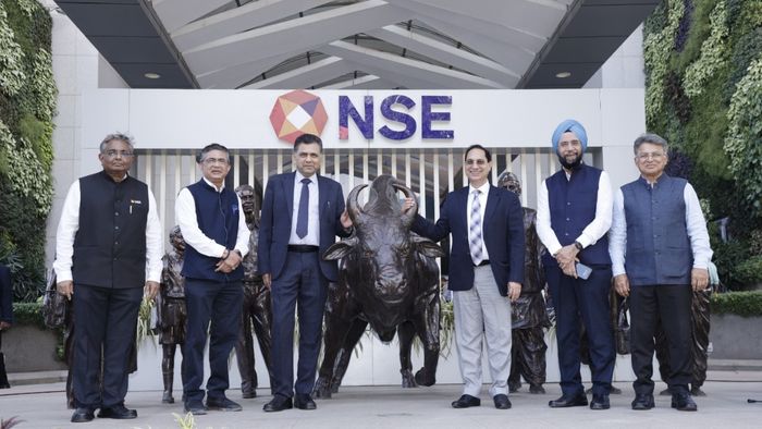 SEBI and NSE leadership at the launch of World Investor Week 2025 at NSE, Mumbai.