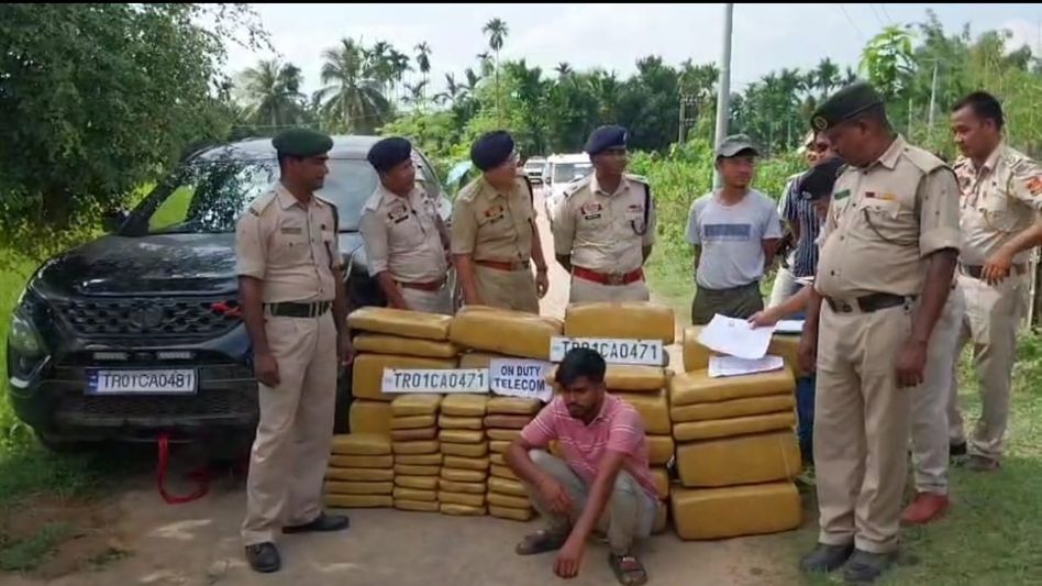 Manipur police destroy massive cache of narcotics in Imphal West Manipur police destroy massive cache of narcotics in Imphal West