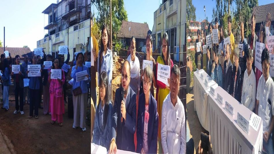 Protest erupts in Shillong over demolition of historic Rajbari Bungalow Protest erupts in Shillong over demolition of historic Rajbari Bungalow