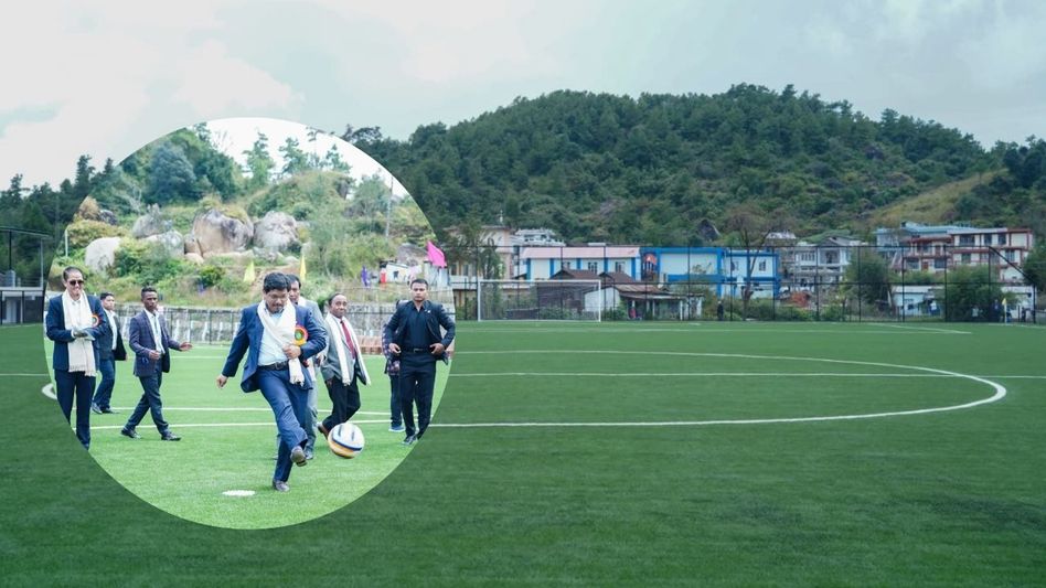 Meghalaya CM inaugurates football turf, stresses sports as tool for youth growth Meghalaya CM inaugurates football turf, stresses sports as tool for youth growth