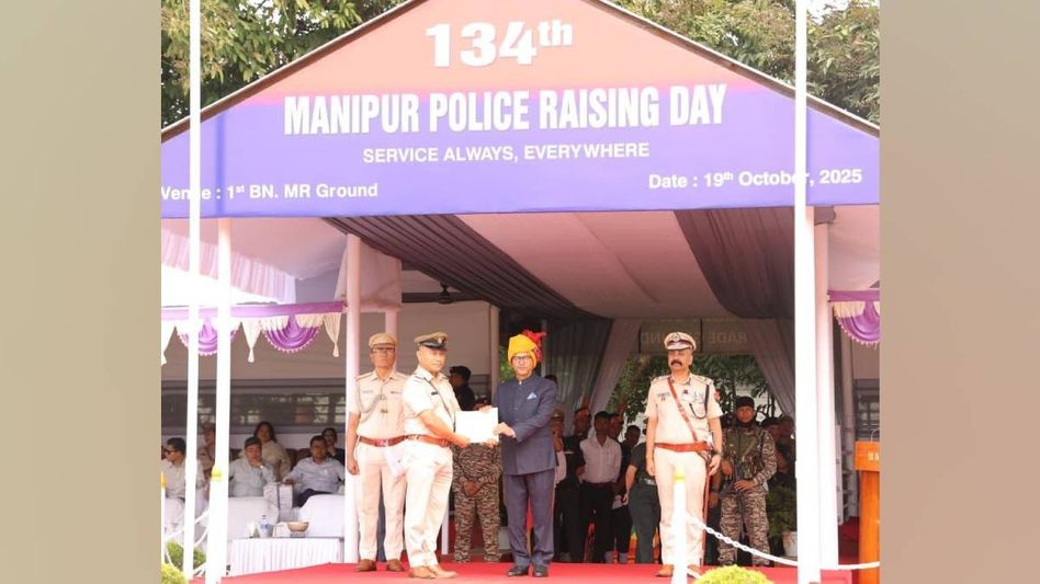 Governor Ajay Kumar Bhalla graces 134th Raising Day parade of Manipur Police Governor Ajay Kumar Bhalla graces 134th Raising Day parade of Manipur Police
