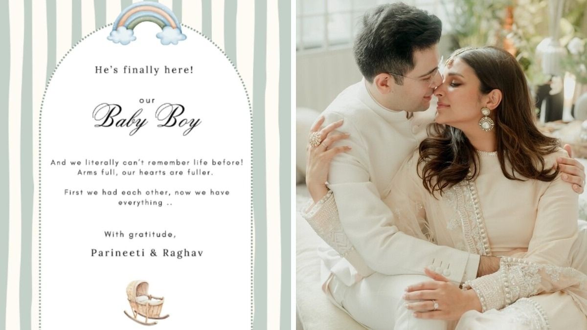 "He's finally here!": Parineeti Chopra and Raghav Chadha welcome baby boy