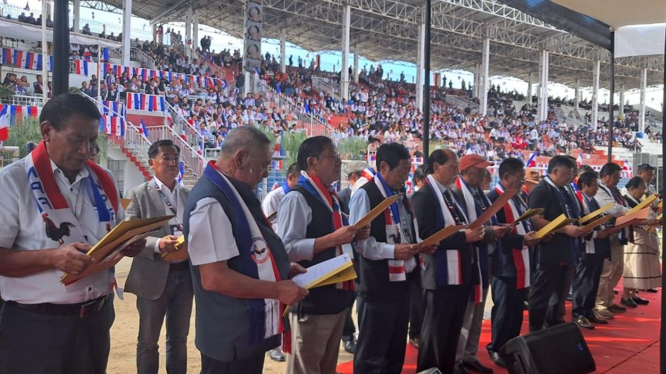 Neiphiu Rio elected NPF president as general convention ratifies NDPP-NPF merger Neiphiu Rio elected NPF president as general convention ratifies NDPP-NPF merger