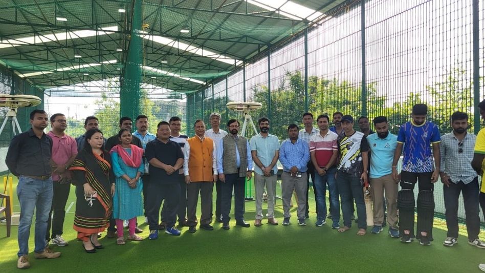 Assam University steps up its game with new Cricket Bowling Machine and Astroturf facility Assam University steps up its game with new Cricket Bowling Machine and Astroturf facility