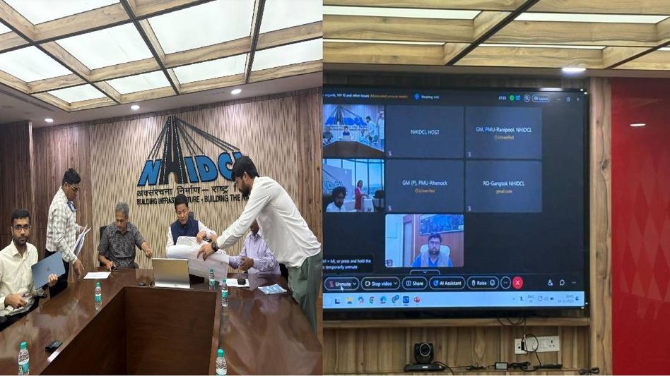 MP Indra Hang Subba reviews progress of NH-10 and other highway projects in Sikkim with NHIDCL officials MP Indra Hang Subba reviews progress of NH-10 and other highway projects in Sikkim with NHIDCL officials