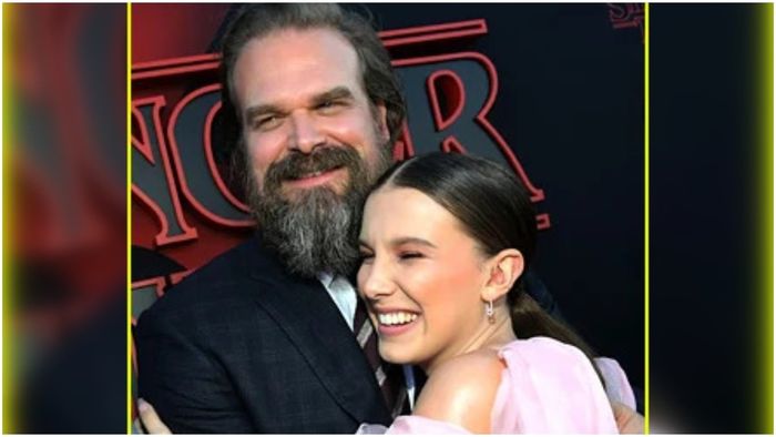 Millie Bobby Brown and David Harbour