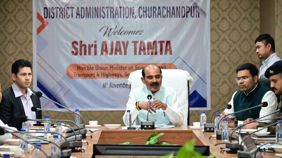 Manipur: Union minister inspects aid delivery in strife-torn Churachandpur district Manipur: Union minister inspects aid delivery in strife-torn Churachandpur district