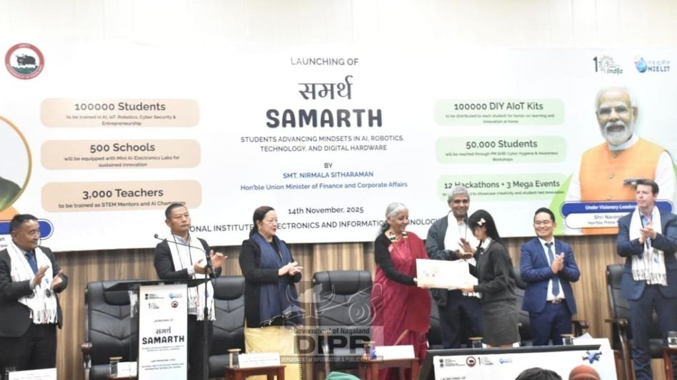 Sitharaman launches SAMARTH initiative in Kohima, boosts AI, financial literacy and Northeast growth Sitharaman launches SAMARTH initiative in Kohima, boosts AI, financial literacy and Northeast growth