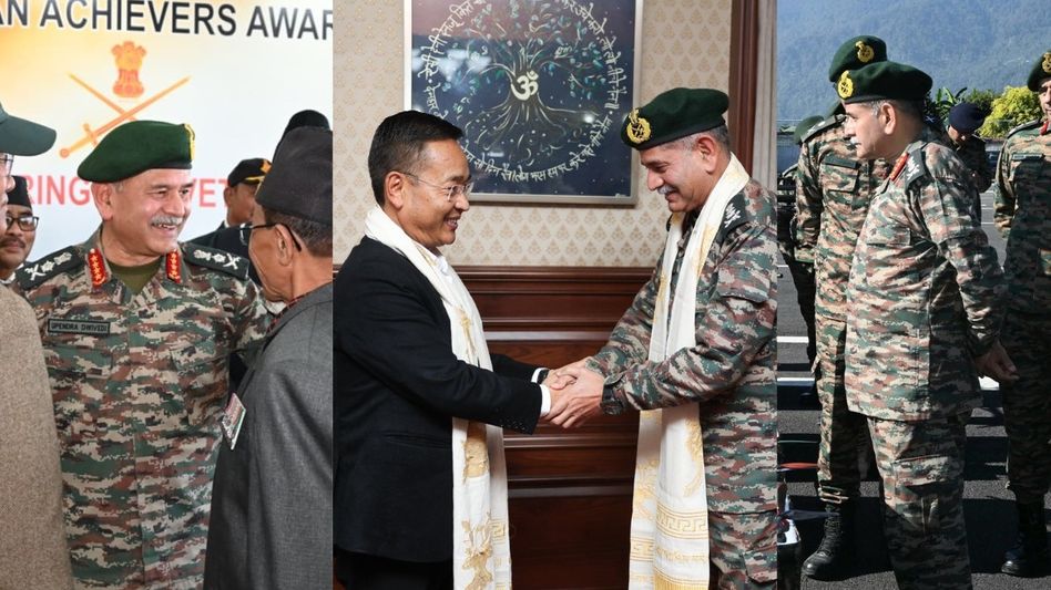 COAS Upendra Dwivedi reviews security in Sikkim, meets CM Tamang and honours veteran achievers COAS Upendra Dwivedi reviews security in Sikkim, meets CM Tamang and honours veteran achievers
