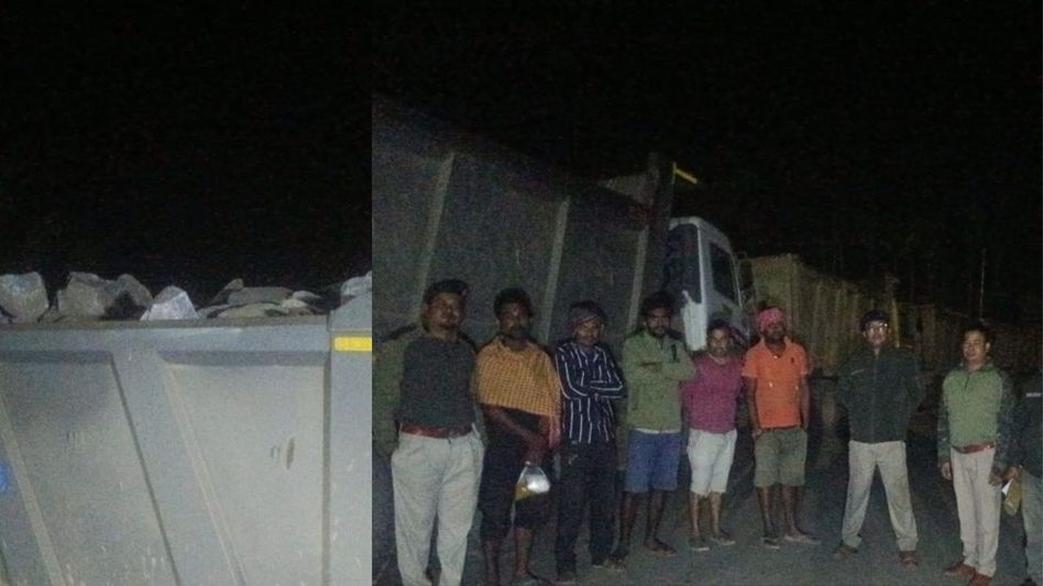 Manipur forest officials seize five vehicles carrying illegal stone consignment Manipur forest officials seize five vehicles carrying illegal stone consignment