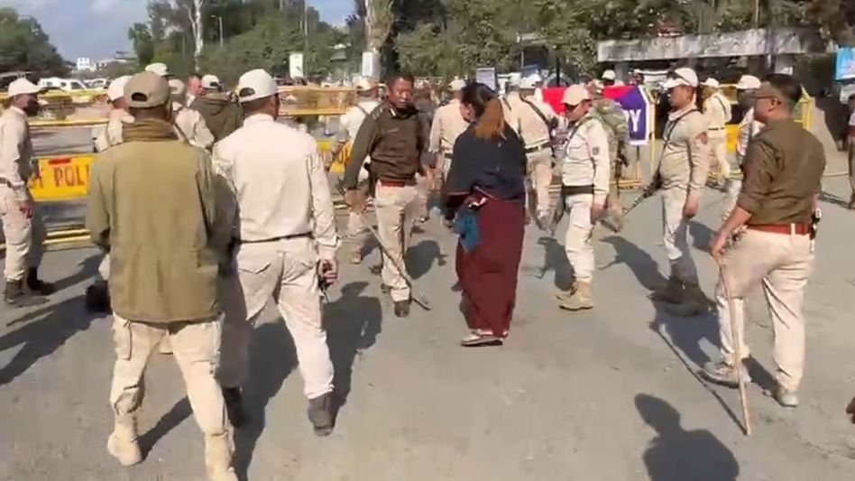 Manipur police probes assault on senior officer during protest Manipur police probes assault on senior officer during protest