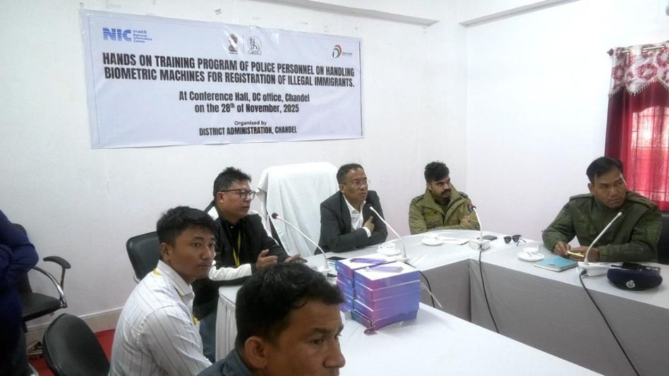 Manipur's Chandel trains police personnel for online biometric registration of illegal immigrants Manipur's Chandel trains police personnel for online biometric registration of illegal immigrants