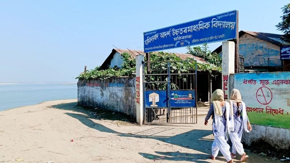 Assam: Dhubri school battles Brahmaputra’s erosion threat, urgent intervention sought Assam: Dhubri school battles Brahmaputra’s erosion threat, urgent intervention sought