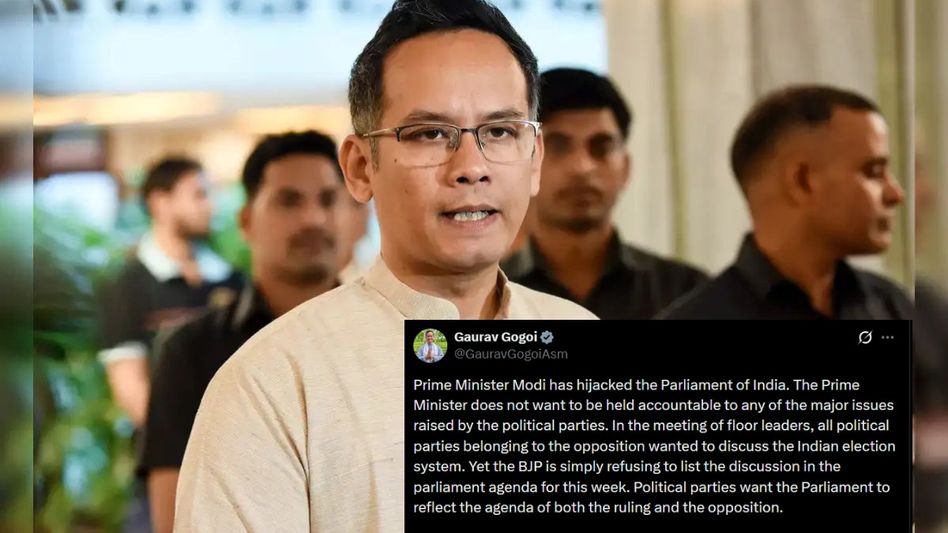 Gaurav Gogoi slams PM Modi: ‘Parliament hijacked to block debate on electoral system’ Gaurav Gogoi slams PM Modi: ‘Parliament hijacked to block debate on electoral system’
