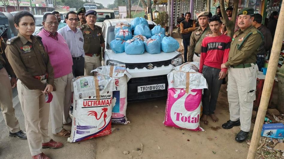 Tripura Police foil attempt to smuggle 94 kg of cannabis, one held Tripura Police foil attempt to smuggle 94 kg of cannabis, one held
