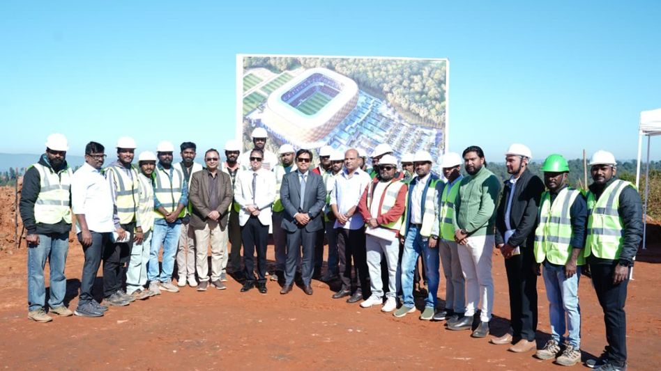 Meghalaya lays foundation for India's largest football stadium Meghalaya lays foundation for India's largest football stadium