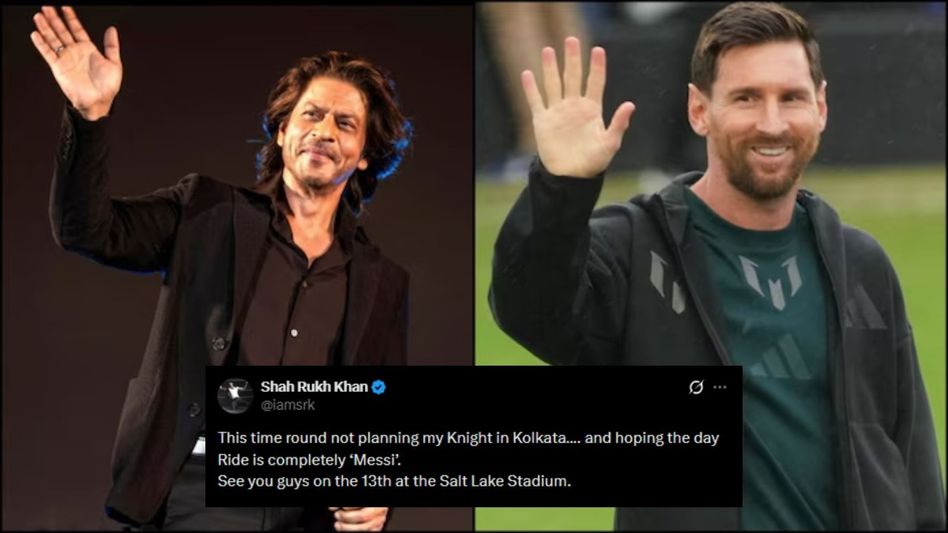 ‘See you on the 13th’: SRK gears up for ‘completely Messi’ opening of India tour ‘See you on the 13th’: SRK gears up for ‘completely Messi’ opening of India tour
