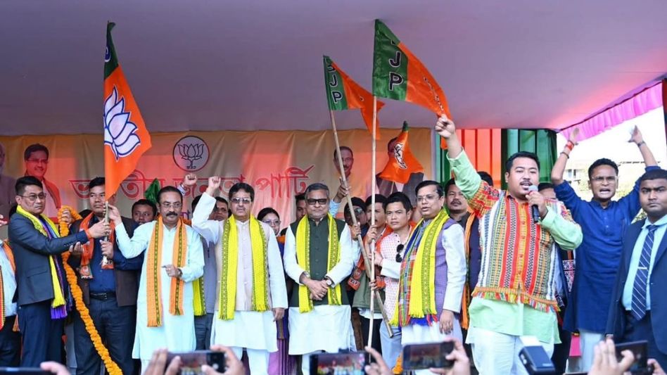 Over 5,000 voters join BJP ahead of Tripura district council polls Over 5,000 voters join BJP ahead of Tripura district council polls