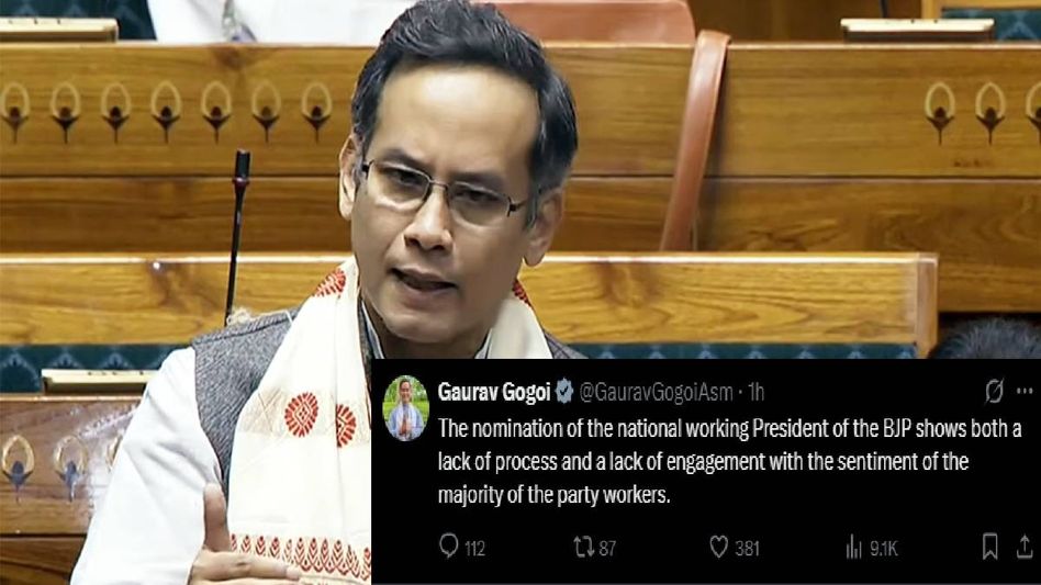 Gaurav Gogoi questions BJP’s appointment of National Working President, alleges “lack of process” Gaurav Gogoi questions BJP’s appointment of National Working President, alleges “lack of process”