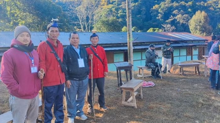 Men in red coats: Village heads safeguard peace during Arunachal Panchayat elections