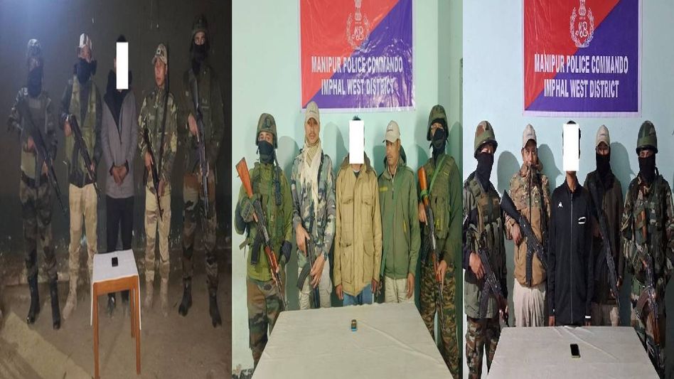 Security forces arrest three insurgent cadres in coordinated operations across Manipur Security forces arrest three insurgent cadres in coordinated operations across Manipur