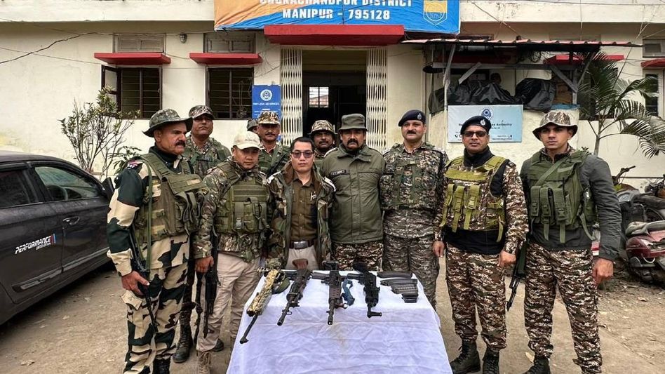 Arms cache recovered in Churachandpur, Manipur DGP reviews district security Arms cache recovered in Churachandpur, Manipur DGP reviews district security