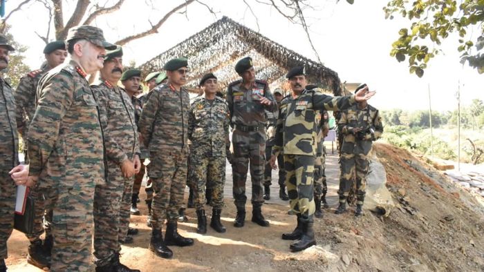 Indian Army officials visit Tripura, review security along Indo-Bangladesh border