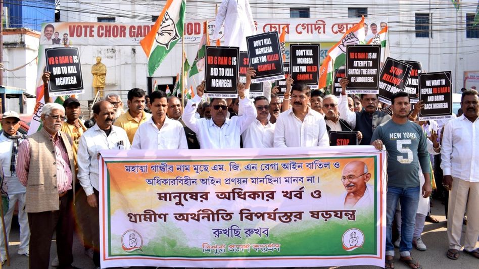 Renaming MGNREGA will snatch workers’ rights, to destroy rural economy: Tripura Cong MLA Renaming MGNREGA will snatch workers’ rights, to destroy rural economy: Tripura Cong MLA