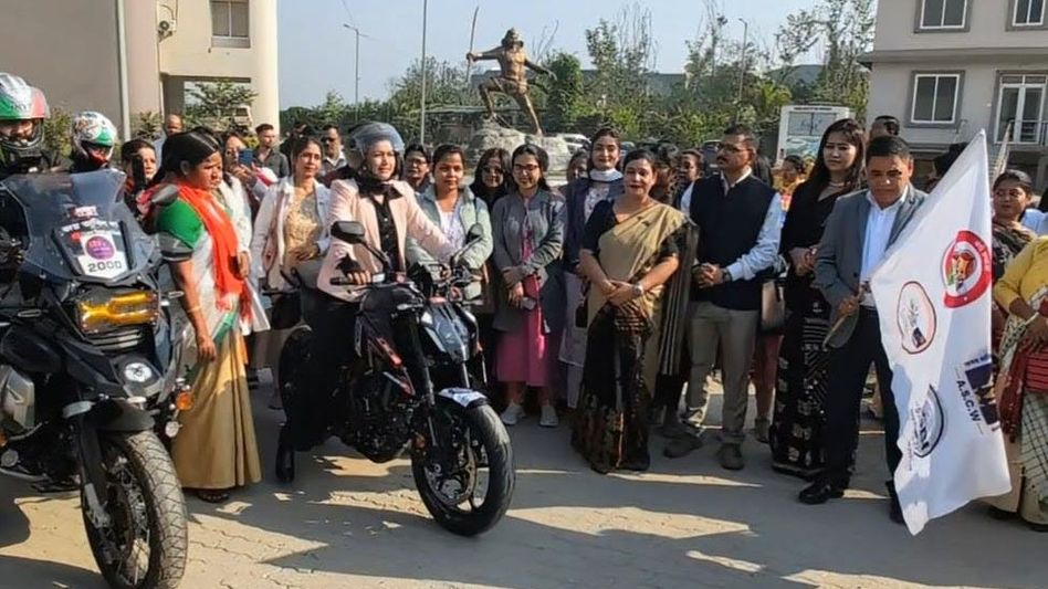 "Biswas Yatra" motorcycle rally flagged off in Kamrup to promote women empowerment "Biswas Yatra" motorcycle rally flagged off in Kamrup to promote women empowerment