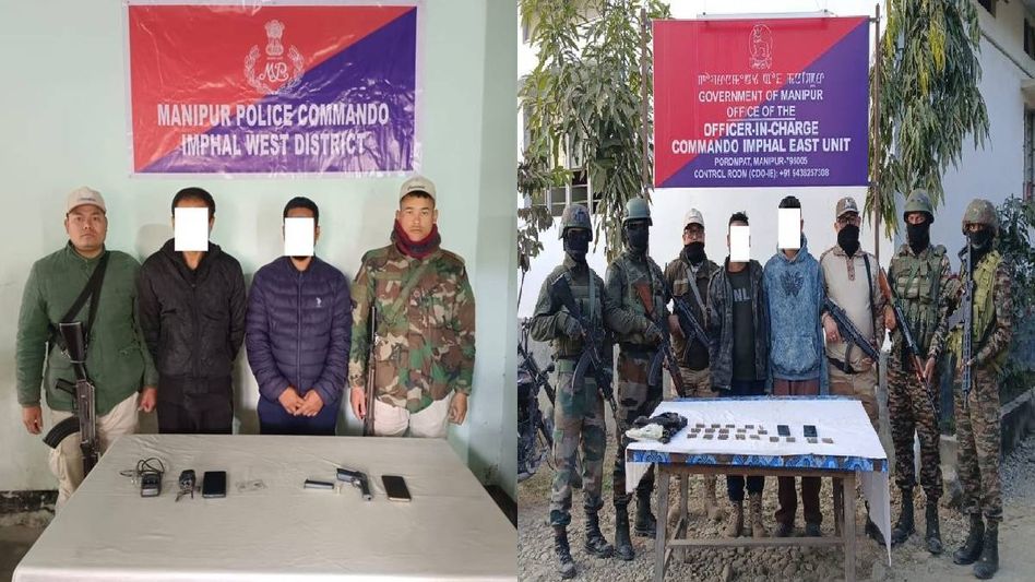 Manipur police arrest four in twin operations, seize illegal arms and ammunition Manipur police arrest four in twin operations, seize illegal arms and ammunition